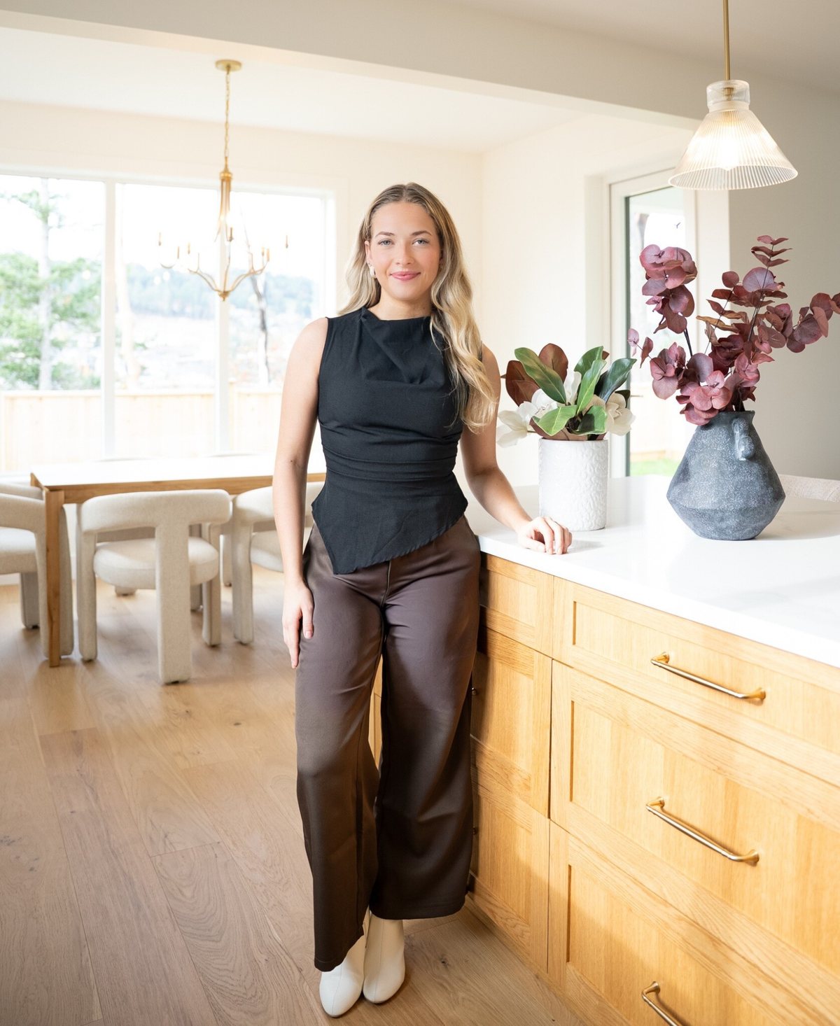 Ashlyn Hadfield, Greater Victoria REALTOR®, in a bright kitchen