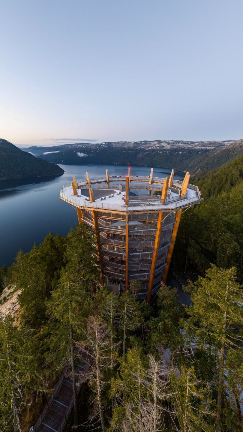 The Malahat SkyWalk tower above the Saanich Inlet