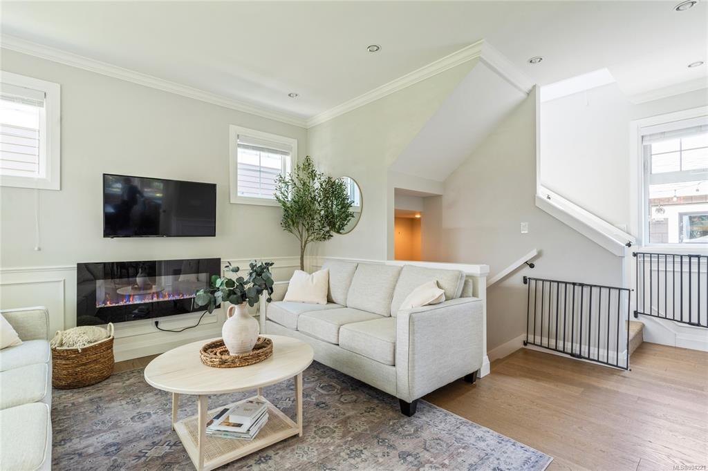Bright, cozy living room in a townhome